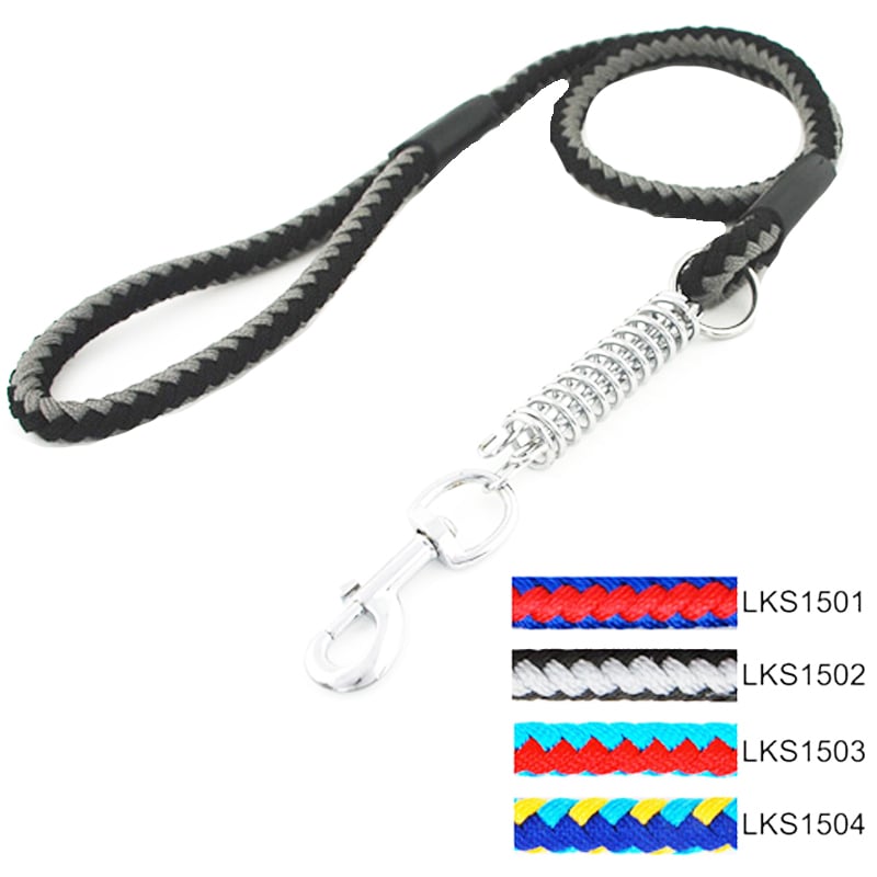 Dây dắt cho chó cường lực vải dù loại dài HAND IN HAND Knitting Lead With Buffering Spring