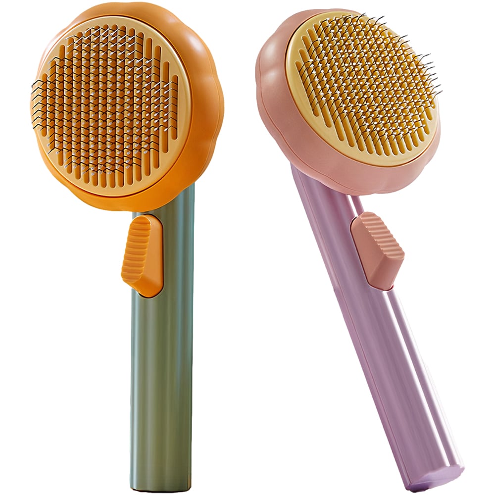 Lược chải lông chó mèo có nút bấm PAW Sunflower Pet Comb
