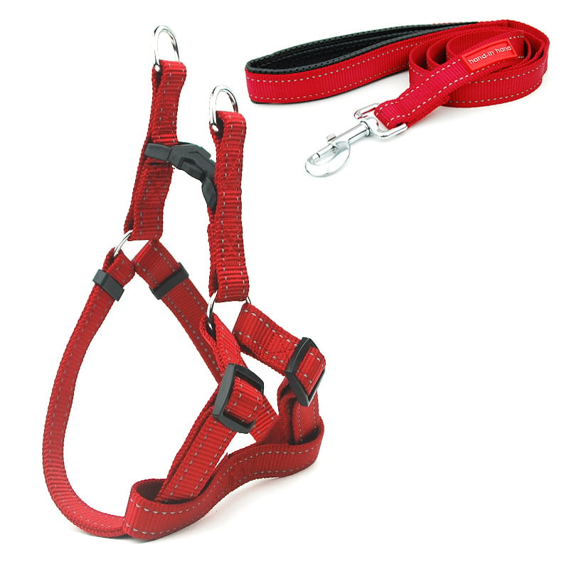 Xích cho chó đai ngực vải dù có viền HAND IN HAND Reflective Adjustable Harness and Leash