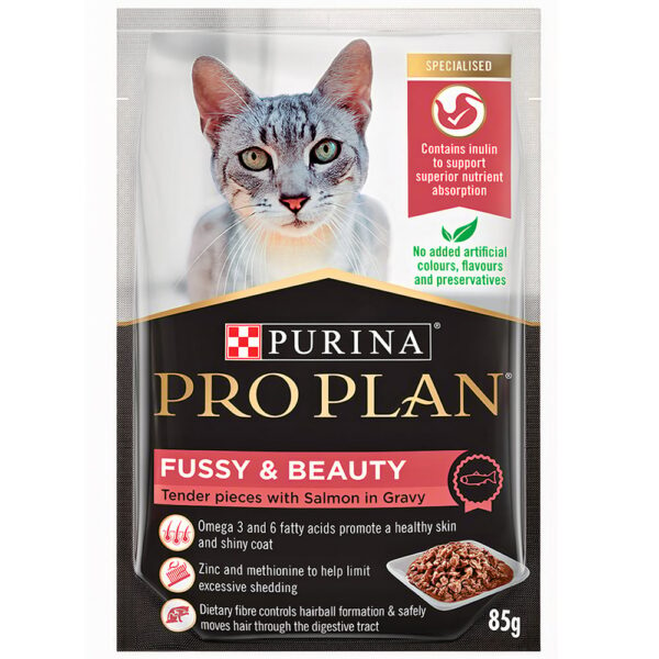 Pate cho mèo kén ăn và làm đẹp lông PURINA PRO PLAN Fussy Beauty