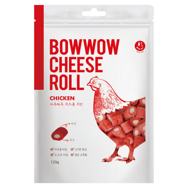 Snack bánh thưởng cho chó BOWWOW Cheese Roll Chicken