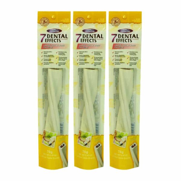 Xương cho chó gặm vị phô mai cỡ lớn VEGEBRAND 7 Dental Effects Large Cheese Bone