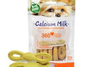 Xương cho chó gặm vị sữa VEGEBRAND 360 Calcium Milk Bone